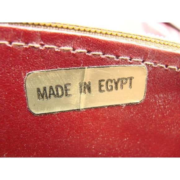 Egyptian Pharoah Embossed Iridescent Bi-Fold Wallet Made in Egypt Vegan Leather - Picture 10 of 13